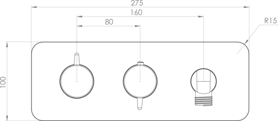 Saneux Eden 2 Way Handles & Plate Finish Kit In Landscape (for Ed020l.bb) - Brushed Brass (pvd) detail view - Image 2