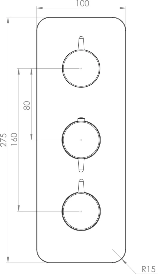Saneux Eden 3 Way Thermostatic Shower Valve Kit In Portrait - Brushed Brass product image - Image 3