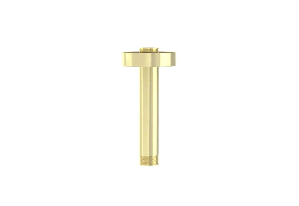 Saneux Cos 100mm Round Ceiling Mounted Shower Arm - Brushed Brass product image - Image 3
