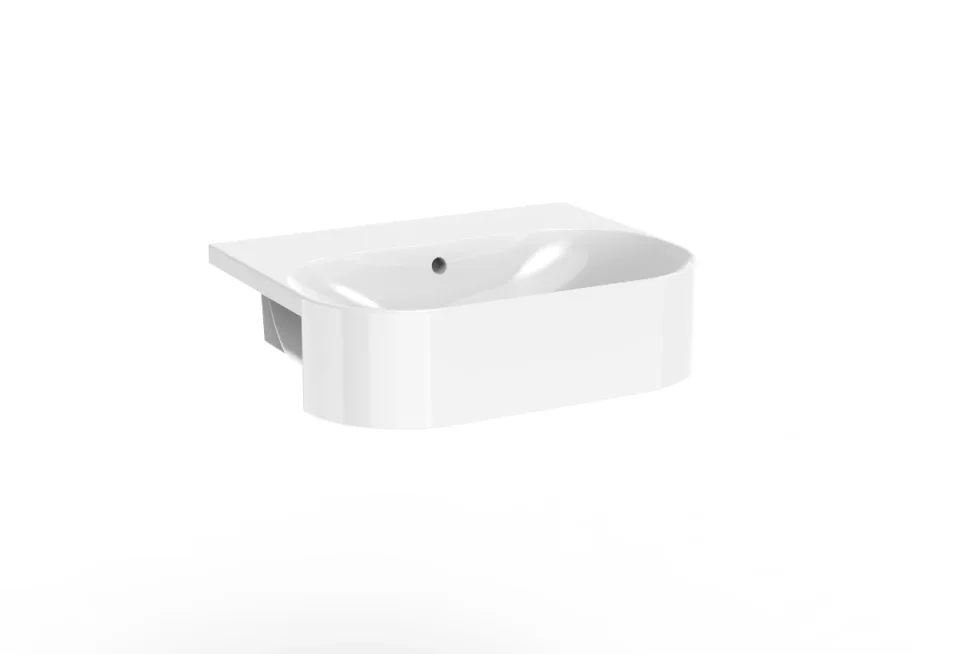 Saneux Sienna 50x40cm Round Semi-recessed Washbasin 0th product image - Image 2
