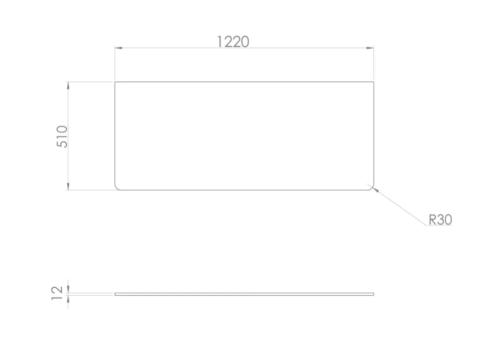 Saneux Frontier 120cm Solid Surface Countertop - Matte Carrara White - 12mm product image - Image 5