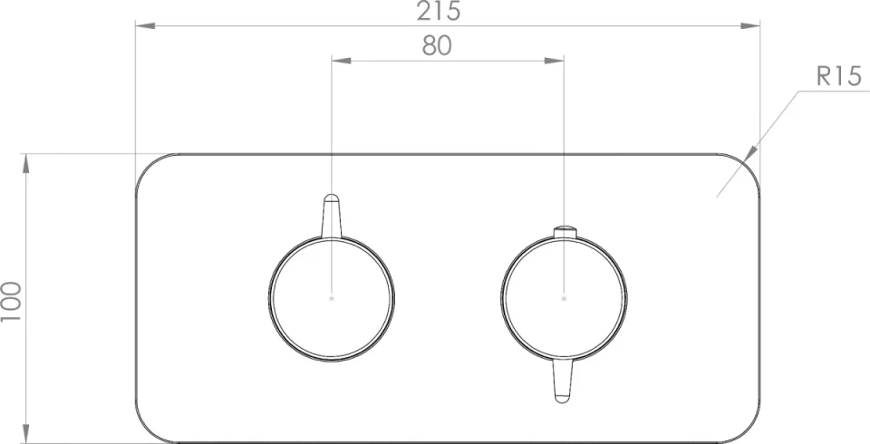 Saneux Eden 2 Way Handles & Plate Finish Kit In Landscape (for Ed020l) - Chrome detail view - Image 4