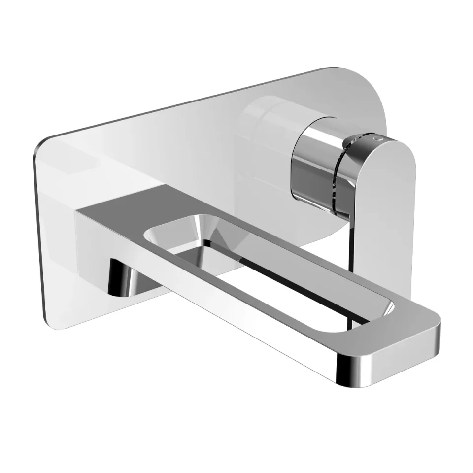 Just Taps Axel Single Lever Wall Mounted Basin Mixer Chrome product image - Image 3