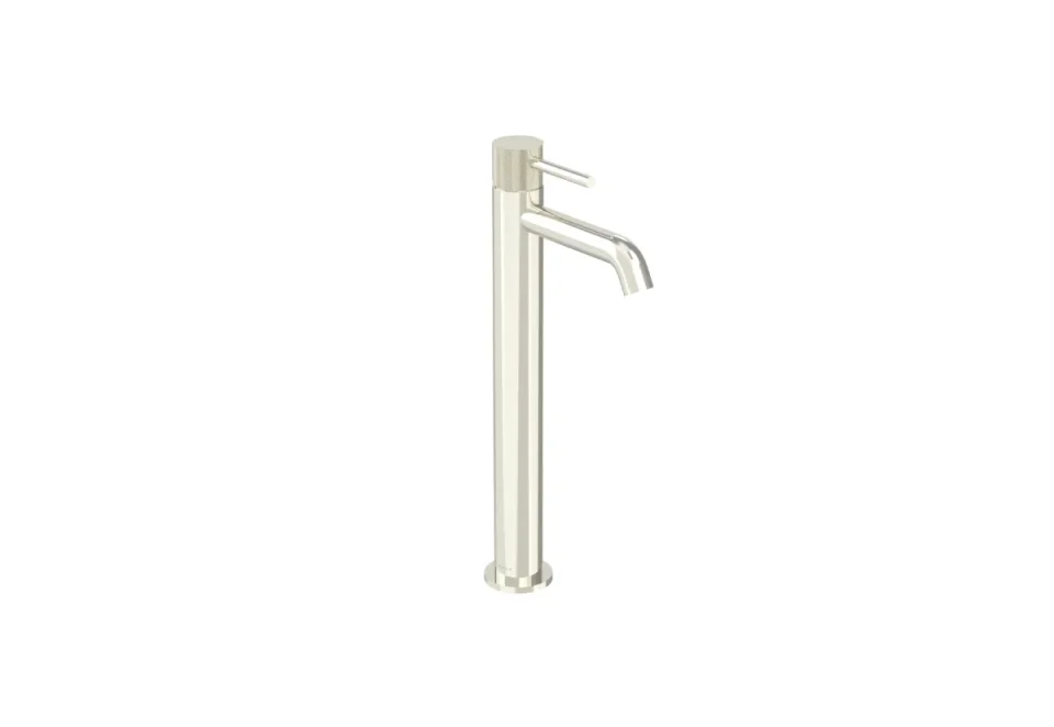 Saneux Cos Tall Basin Mixer Kit - W/ Knurled Handle - Brushed Nickel (pvd) product image - Image 6