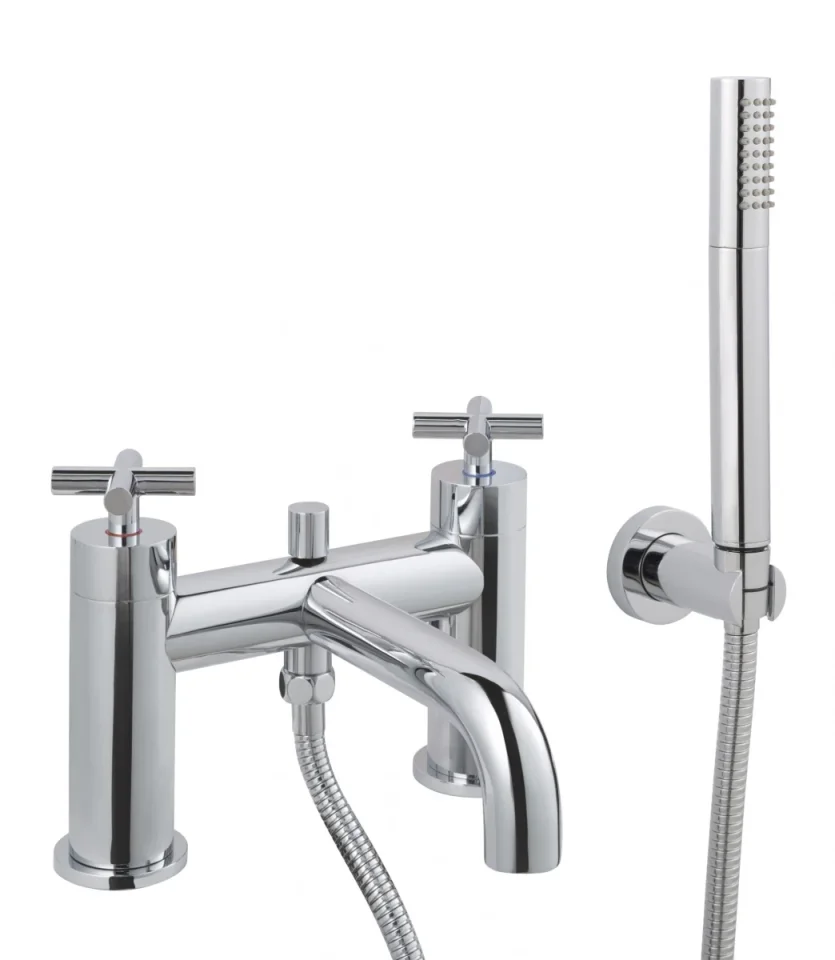Just Taps Solex Deck Mounted Bath Shower Mixer With Kit Chrome product image - Image 3