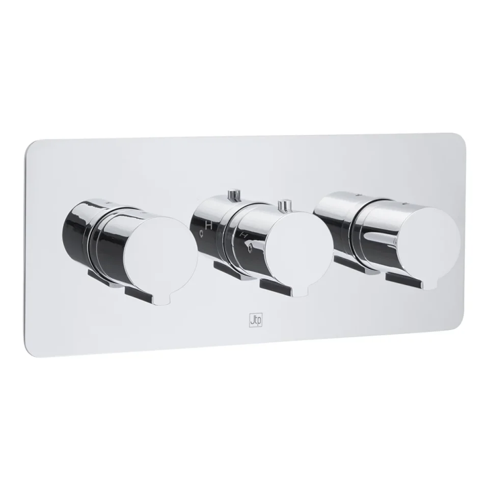 Just Taps Curve Thermostatic Shower Valve 2 Options Horizontal Chrome product image - Image 2
