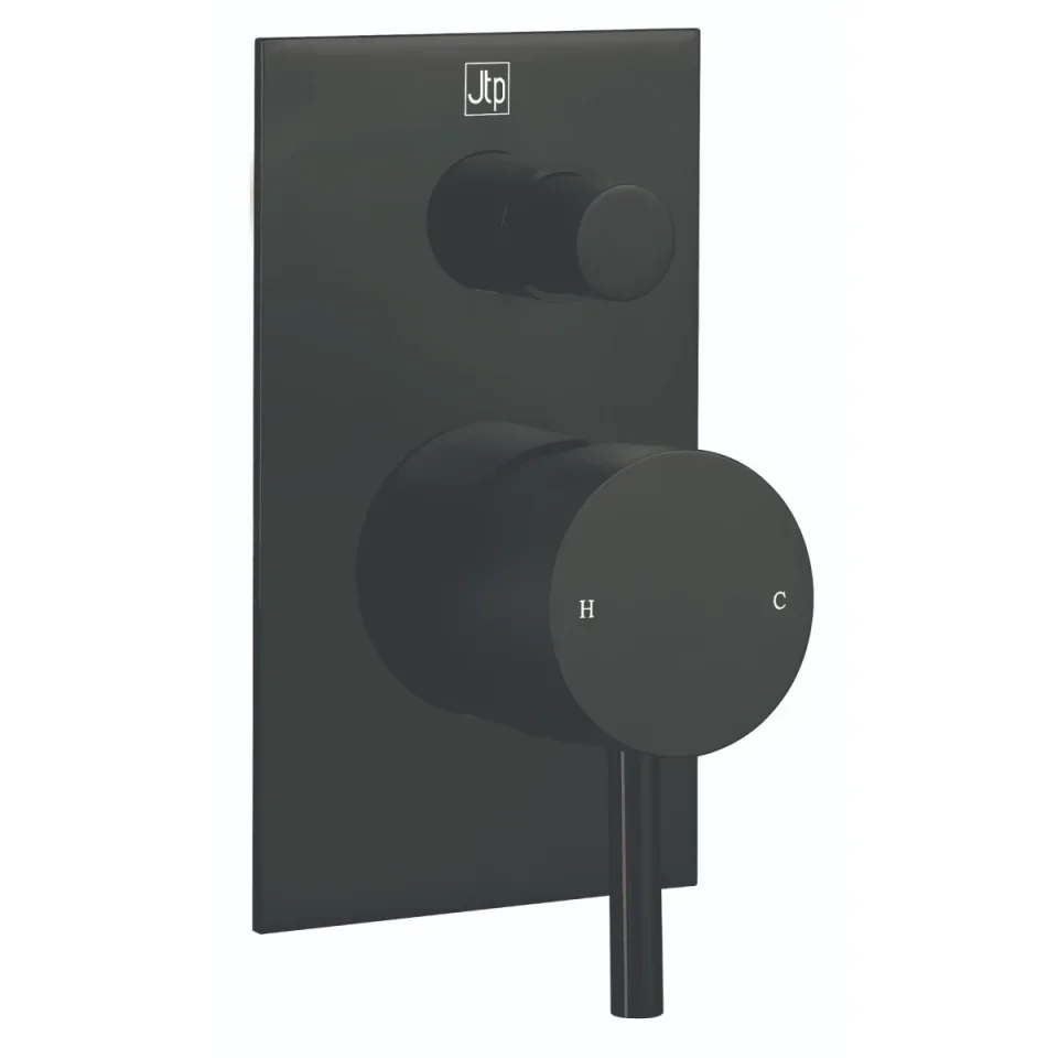 Just Taps Single Lever Diverter Valve Matt Black product image - Image 2