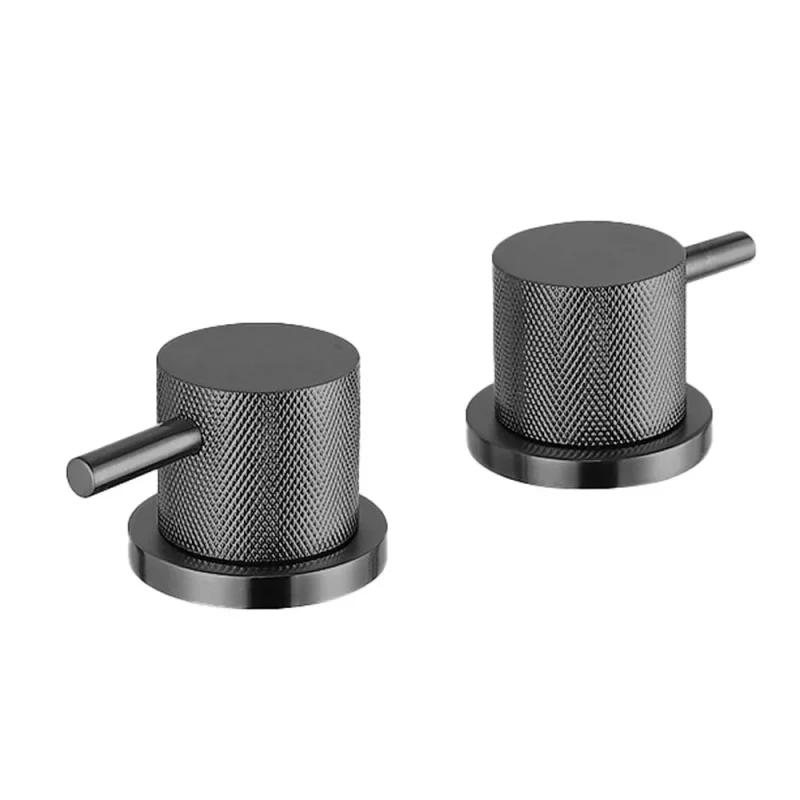 Just Taps Vos Panel Valves Designer Handle Brushed Black product image - Image 2