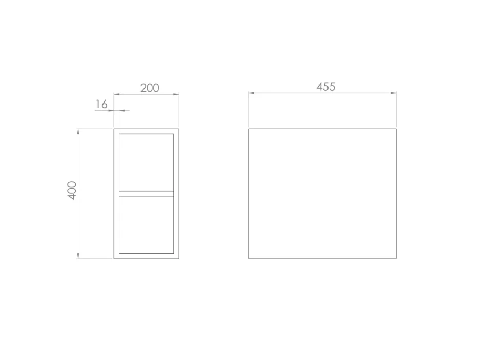 Saneux Furniture Spacer Unit - 200mm - Matte White detail view - Image 2