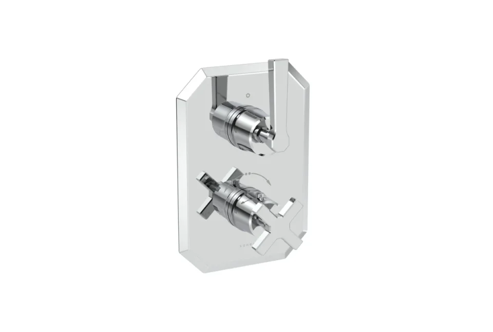 Saneux Cromwell 2 Way Lever Handle & Plate Finish Kit (for Cr020l) - Chrome product image - Image 3