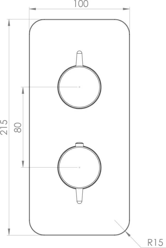 Saneux Eden 2 Way Thermostatic Shower Valve Kit In Portrait - Brushed Nickel detail view - Image 2