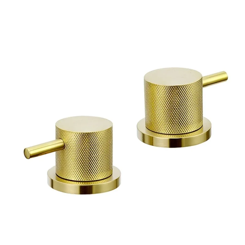 Just Taps Vos Panel Valves Designer Handle Brushed Brass product image - Image 3