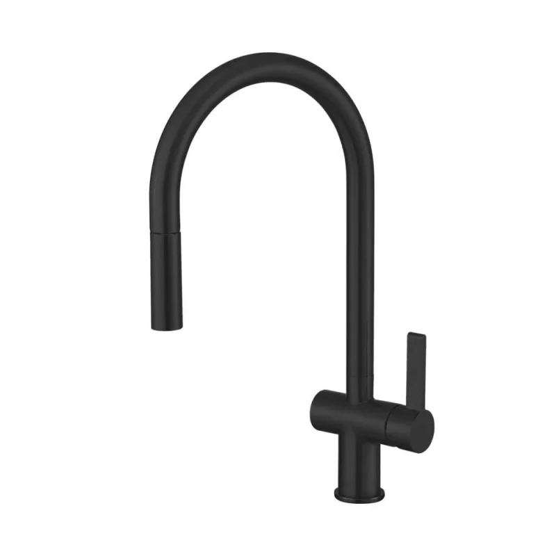 Just Taps Vos Matt Black Single Lever Pull Out Sink Mixer product image - Image 5