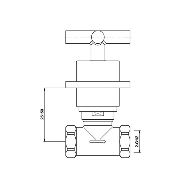Just Taps Solex Concealed Stop Valves Brushed Brass detail view - Image 2