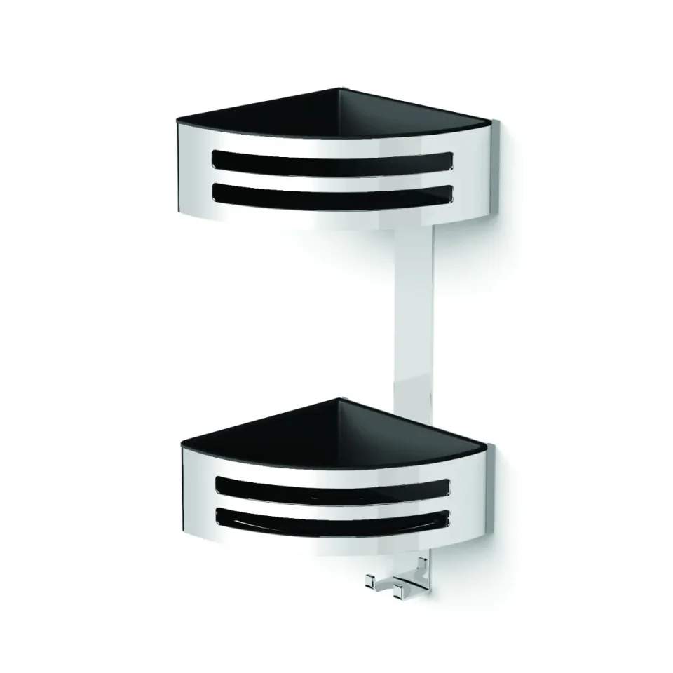 Hib Two Tier Corner Shower Basket (chrome) - Modern product image - Image 2