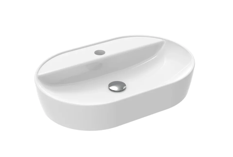 Saneux Sienna 61x40cm Lozenge Countertop Washbasin 1 Tap Hole product image - Image 3