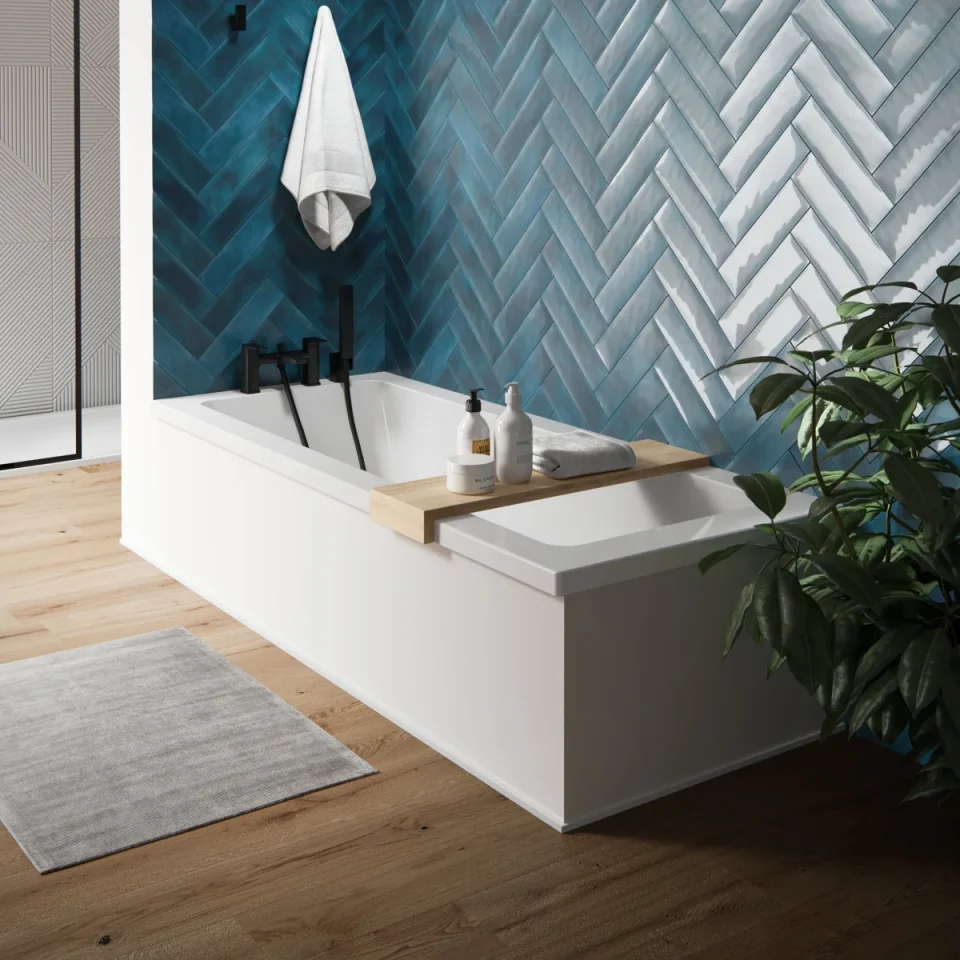 Saneux Stetson 1600x700mm Bath Single Ended & Bath Legs detail view - Image 3