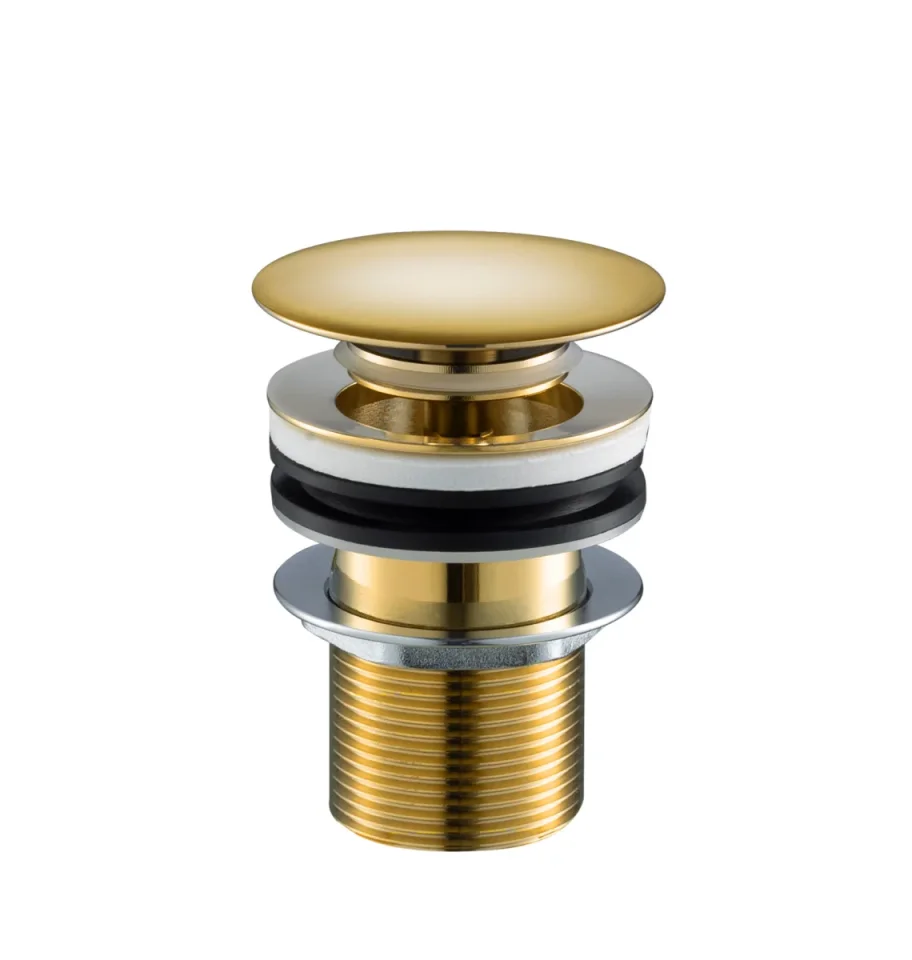 Just Taps Basin Waste Click Clack Unslotted Light Gold product image - Image 2
