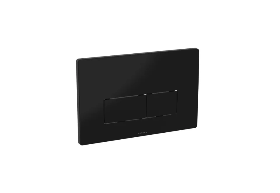 Saneux Flushe 2.0 Square Flush Plate Only - Satin Black product image - Image 3