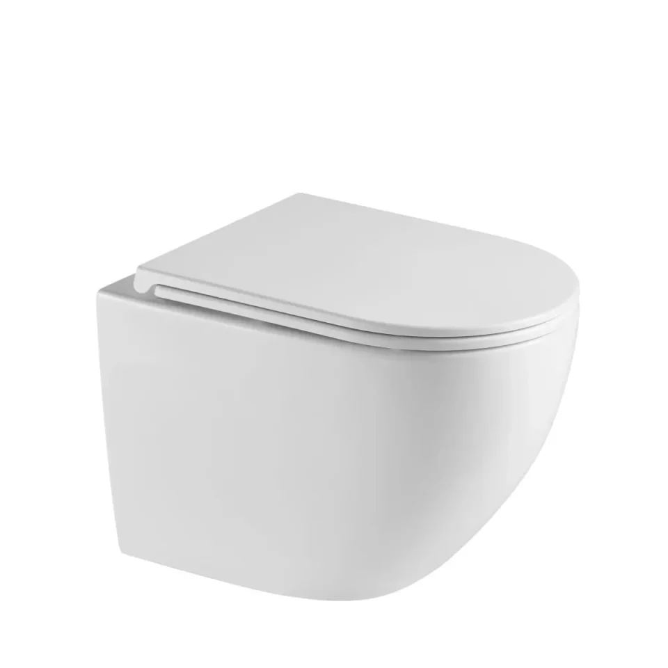 Just Taps Wortex Wall Hung Toilet Rimless Inc Seat White product image - Image 3