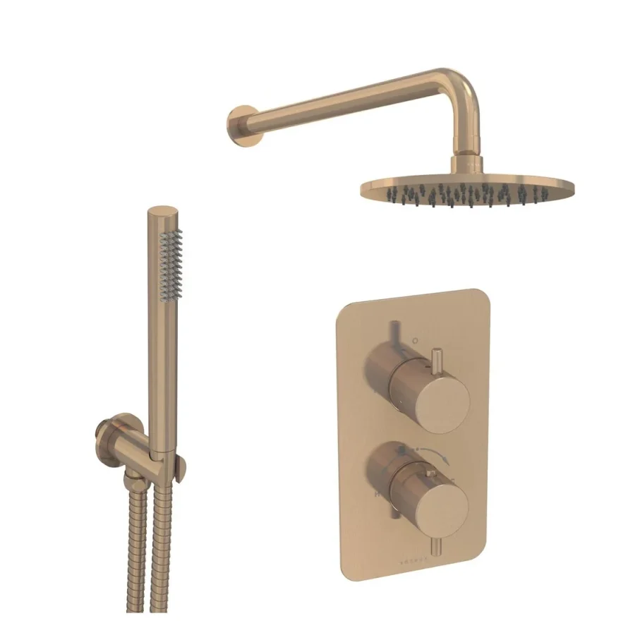 Saneux Cos 2 Way Shower Kit - W/ Slim Handset - Brushed Bronze product image - Image 2
