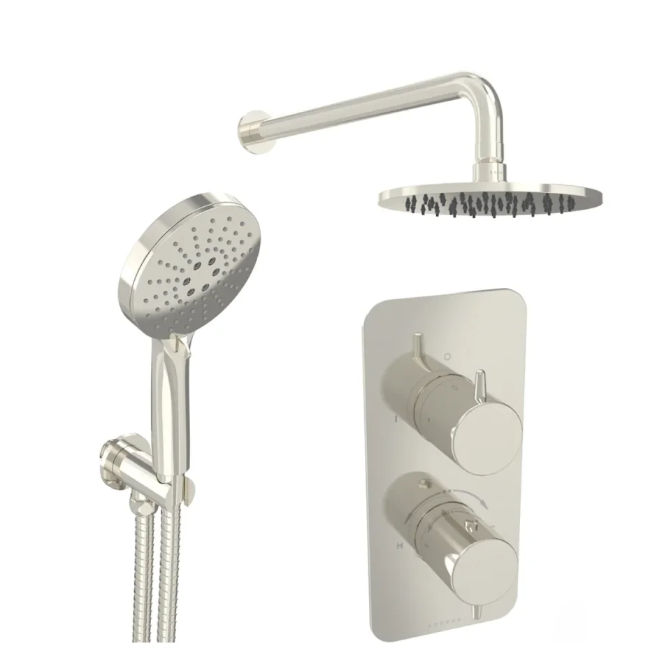 Saneux Eden 2 Way Shower Kit - W/ 3 Function Handset & Shower Head - Brushed Nickel product image - Image 2