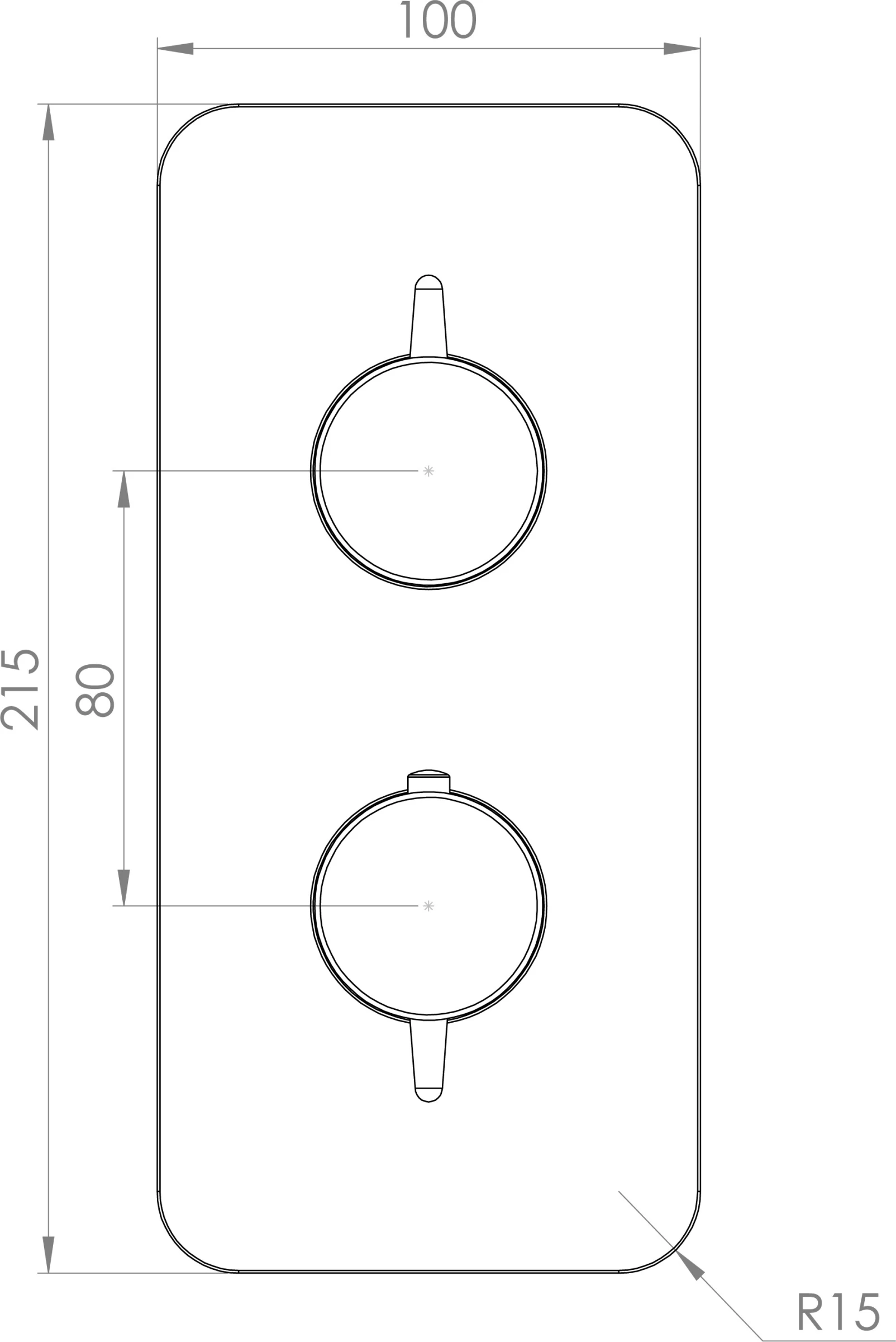 Saneux Eden 1 Way Thermostatic Shower Valve Kit In Portrait - Brushed Nickel