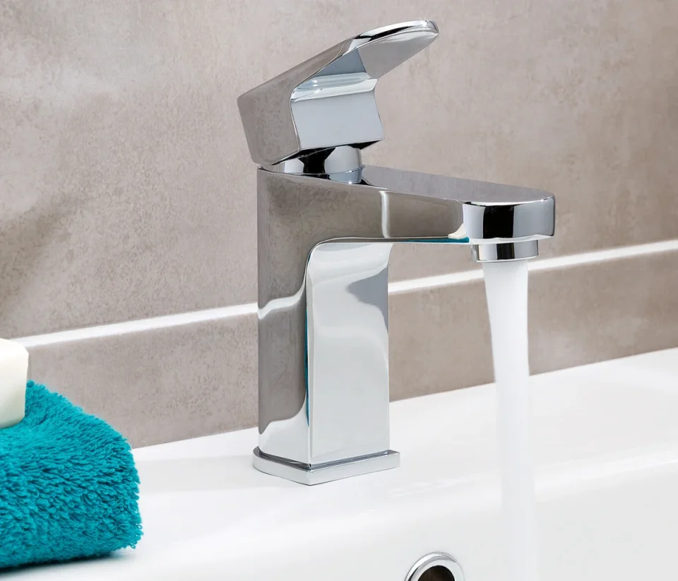Just Taps Base Mini Basin Mixer With Click Clack Waste Chrome detail view - Image 2