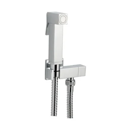 Just Taps Douche Square Set With Built In Angle Valve And Bracket Chrome product image - Image 2