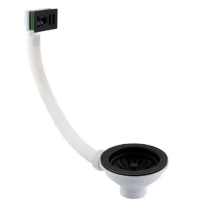 Just Taps Basket Strainer Waste Square Overflow Matt Black product image - Image 3