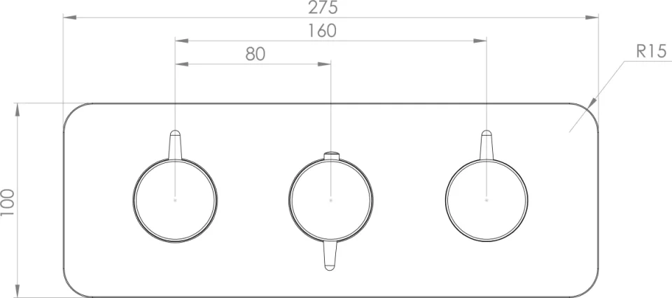 Saneux Eden 3 Way Thermostatic Shower Valve Kit In Landscape - Brushed Nickel product image - Image 4