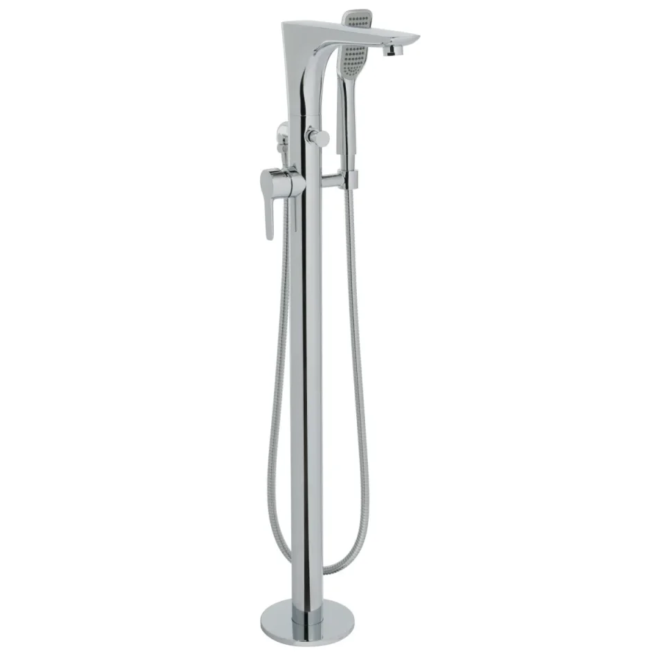 Just Taps Amore Floor Standing Bath Shower Mixer With Kit Chrome product image - Image 2