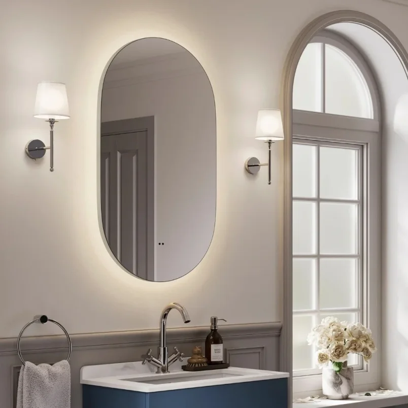Hib Arcane Illuminated Frame Bathroom Mirror - Gunmetal product image - Image 4