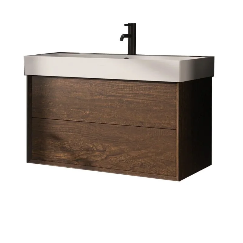 HIB Vantage Bathroom Unit - Dark Oak 850W               product image - Image 3