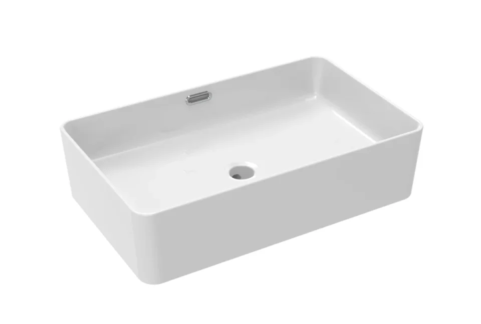 Saneux Sienna 55x35cm Rectangular Countertop Washbasin detail view - Image 2