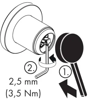 Hansgrohe Tecturis E Single Lever Basin Mixer For Concealed Installation Wall-mounted Ecosmart+ With Spout 22,5 Cm Chrome detail view - Image 2