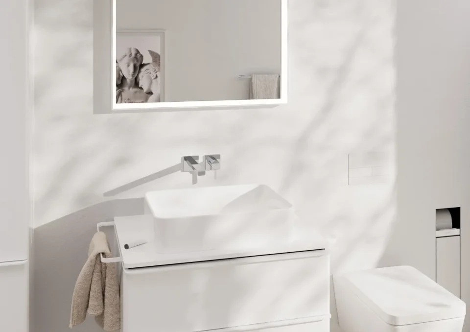 Hansgrohe Tecturis E Single Lever Basin Mixer For Concealed Installation Wall-mounted Ecosmart+ With Spout 22,5 Cm Chrome product image - Image 4