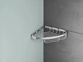 Hansgrohe Logis Universal Corner Basket Chrome detail view - Image 3
