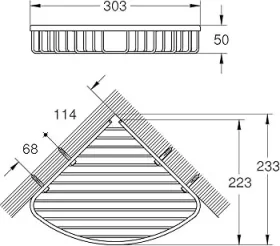 Hansgrohe Logis Universal Corner Basket Chrome product image - Image 4
