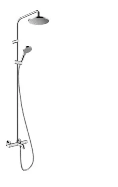 Hansgrohe Vernis Blend Showerpipe 200 1jet Ecosmart With Bath Thermostat Chrome product image - Image 2