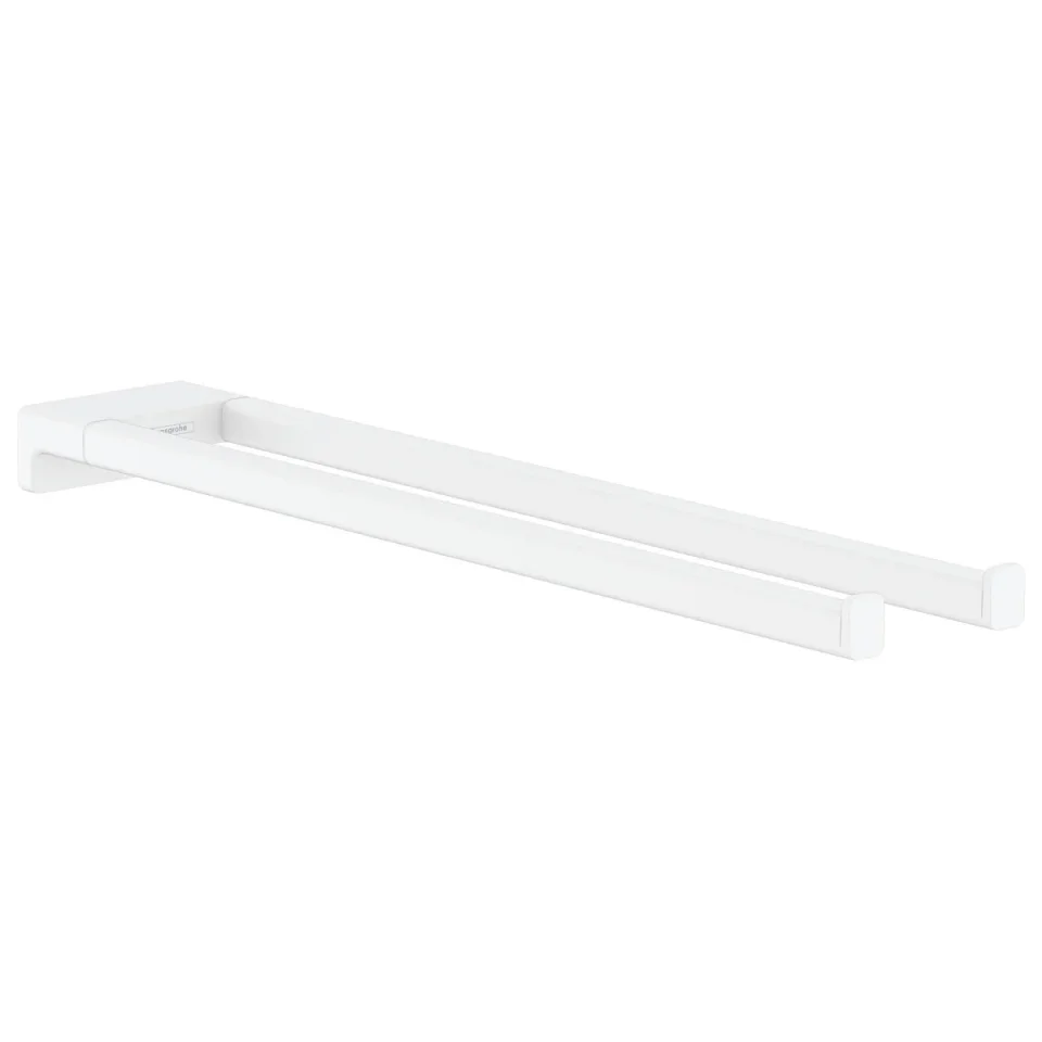 Hansgrohe Addstoris Q Towel Holder Twin-handle Matt White product image - Image 2