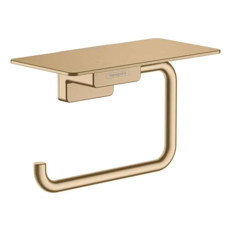 Hansgrohe Addstoris Q Roll Holder With Shelf Brushed Bronze product image - Image 2