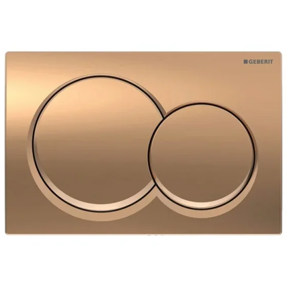Geberit Alpha01 Round Dual Flush Plate Red Gold detail view - Image 3
