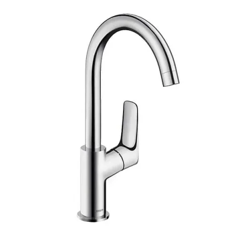 Hansgrohe Vernis Blend M35 Single Lever Kitchen Mixer 210 With Swivel Spout Chrome detail view - Image 3