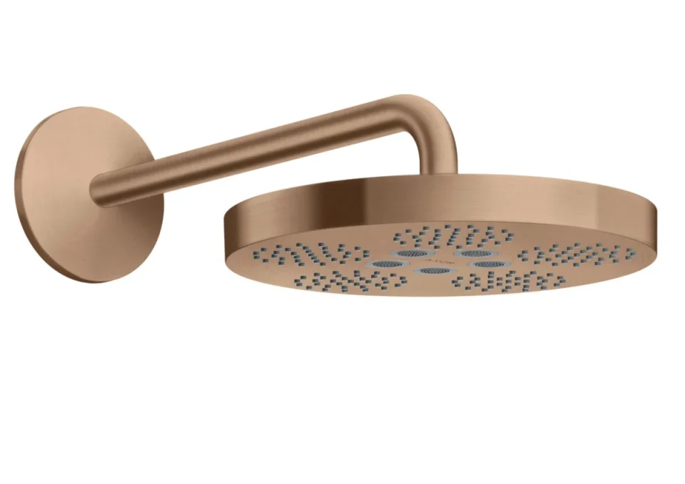 Axor One Overhead Shower 280 1jet With Shower Arm Brushed Red Gold product image - Image 3