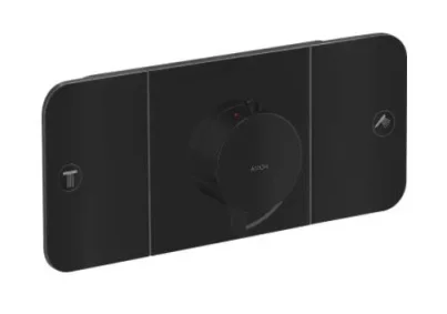 Axor One Thermostatic Module For Concealed Installation For 2 Outlets Matt Black detail view - Image 3