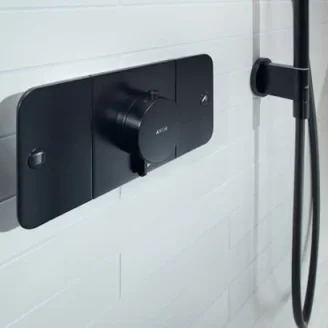 Axor One Thermostatic Module For Concealed Installation For 2 Outlets Matt Black product image - Image 4