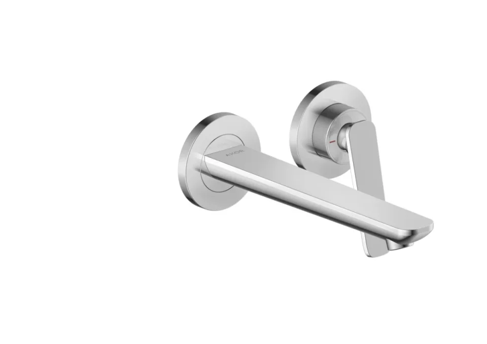 Axor Citterio C Single Lever Basin Mixer For Concealed Installation Wall-mounted With Spout 195 Mm Chrome detail view - Image 2