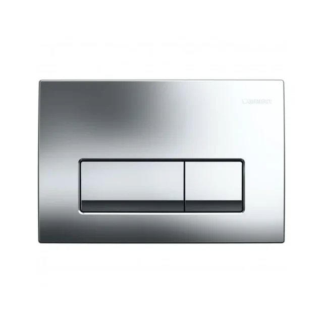 Geberit Delta50 Square Flush Plate For Dual Flush - Gloss Chrome product image - Image 2