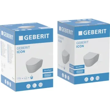 Geberit Icon Wall Hung Pan & Soft Close Seat (rimfree) detail view - Image 3